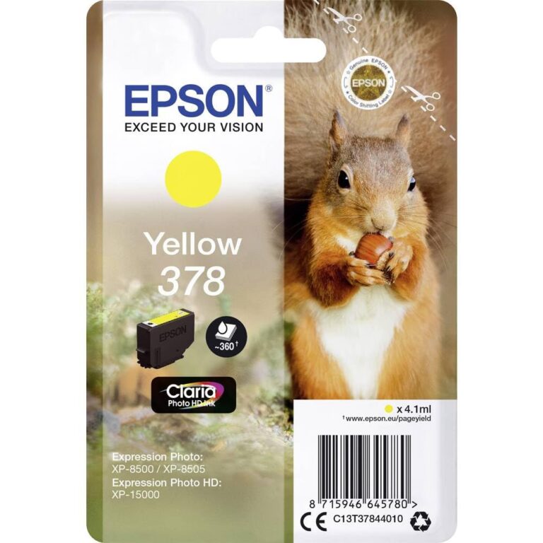 Epson 378 Squirrel Inkjet Cartridge, Yellow