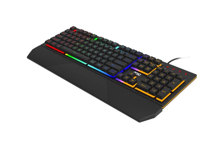 AOC GK200 Gaming Keyboard - PC Keyboard with German Layout, 25 Anti-Ghosting Keys, 25 N Key Rollover and 1.8 m Long Cable
