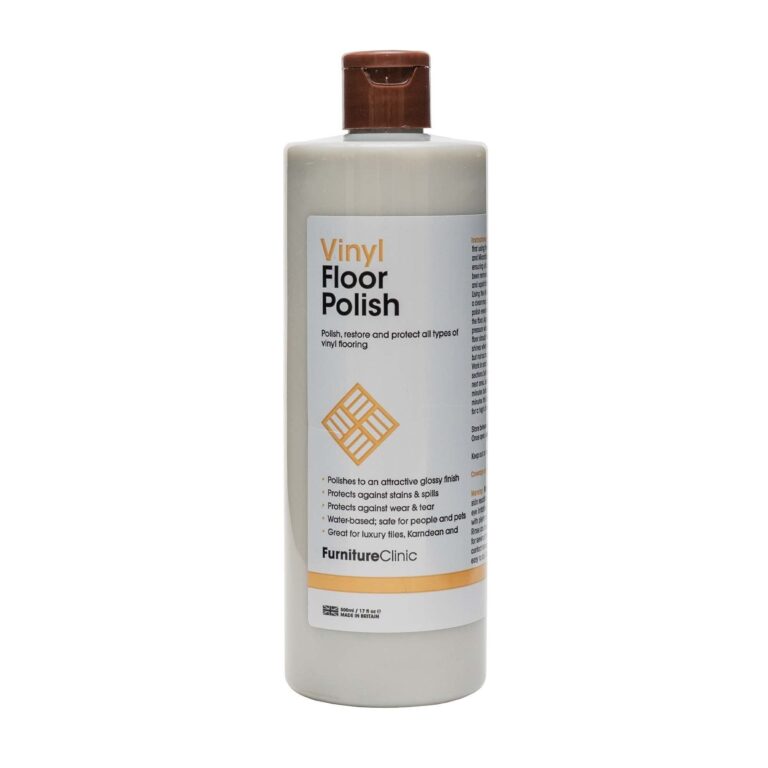 Vinyl Floor Polish - Polishes to a Glossy Sheen - Protects Against Stains - Fills Minor Scratches and Reduces Wear & Tear - For All Types of Vinyl Flooring - 500ml